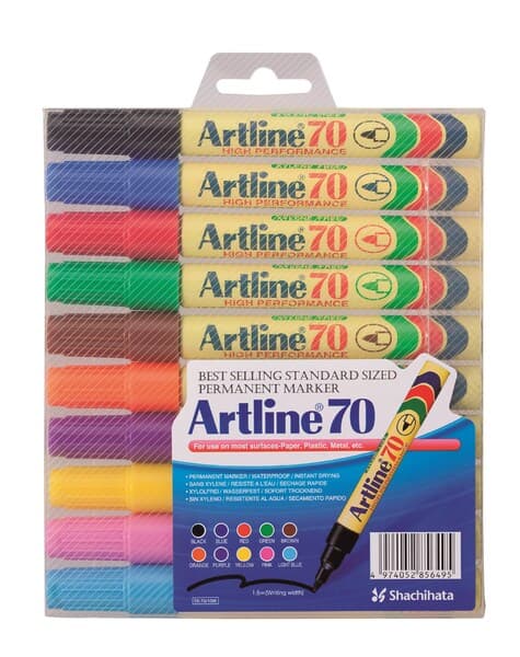 Artline 70 Permanent 10-pack assorted