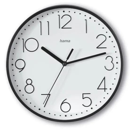 HAMA Wall Clock Salina Diameter 22 cm Black