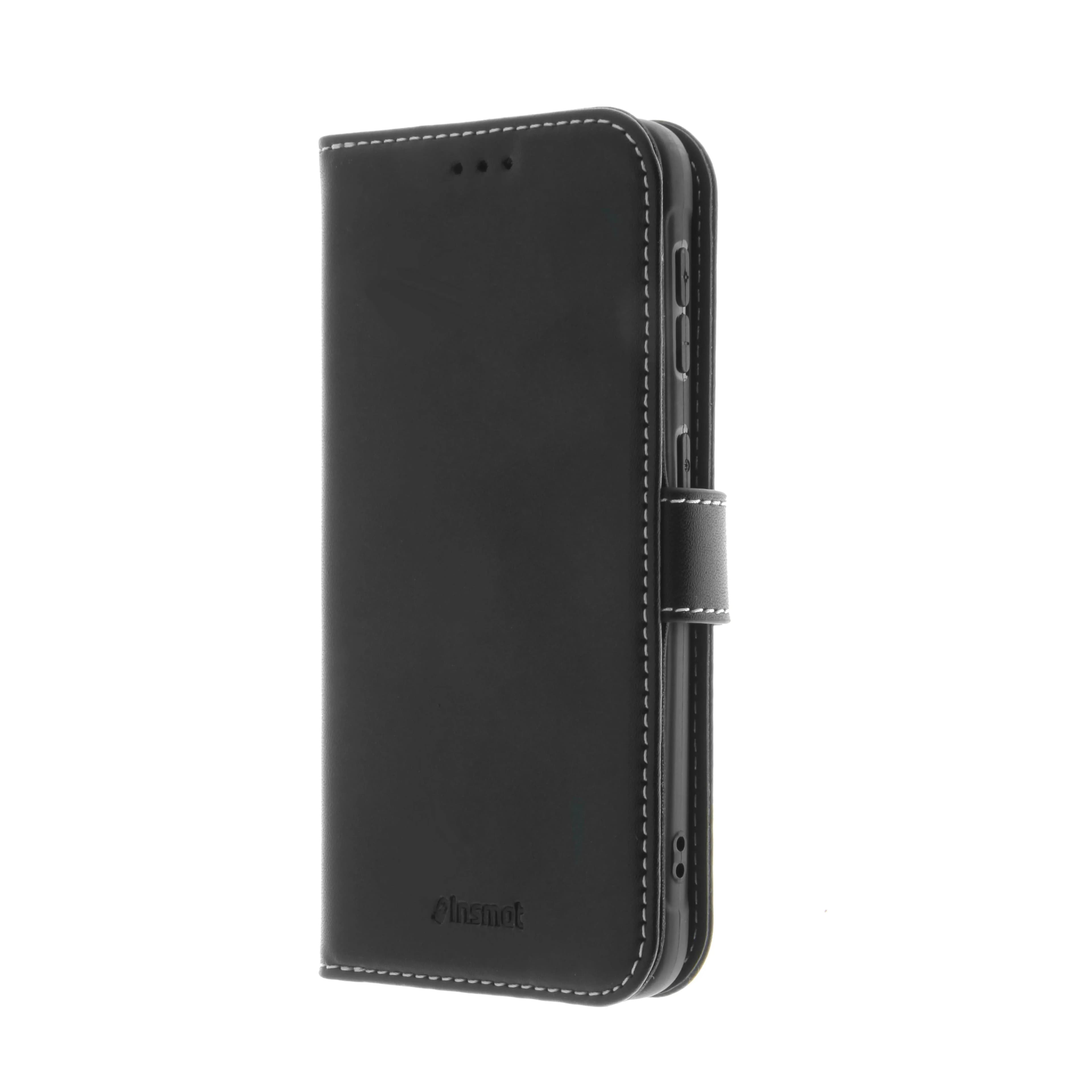 Insmat Flip Case, Galaxy Xcover 5 -lompakkokotelo, Musta