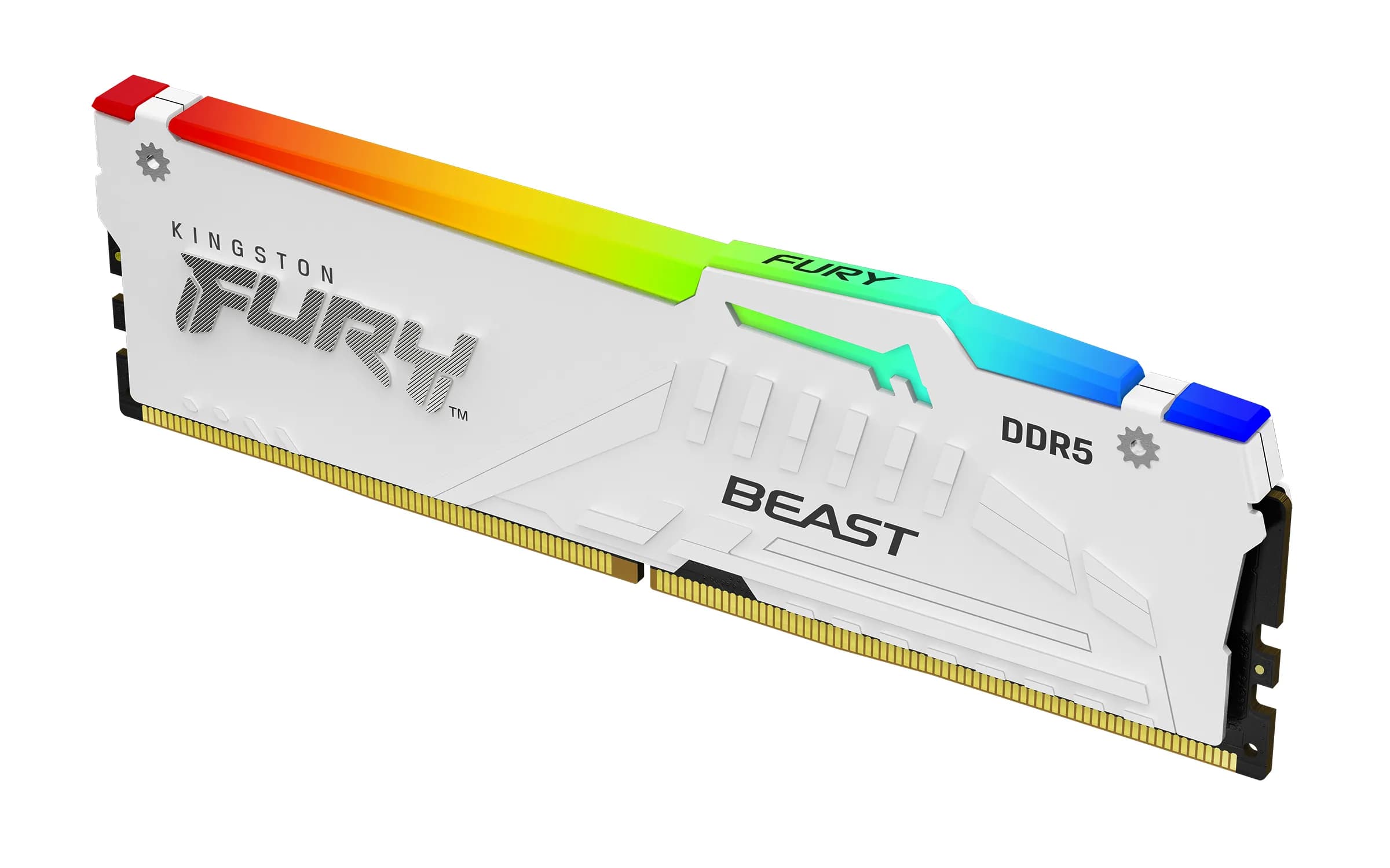 Kingston FURY Beast RGB 32 Gt (1 x 32 Gt) DDR5 5600 MHz, CL36 -muisti, valkoinen (EXPO)