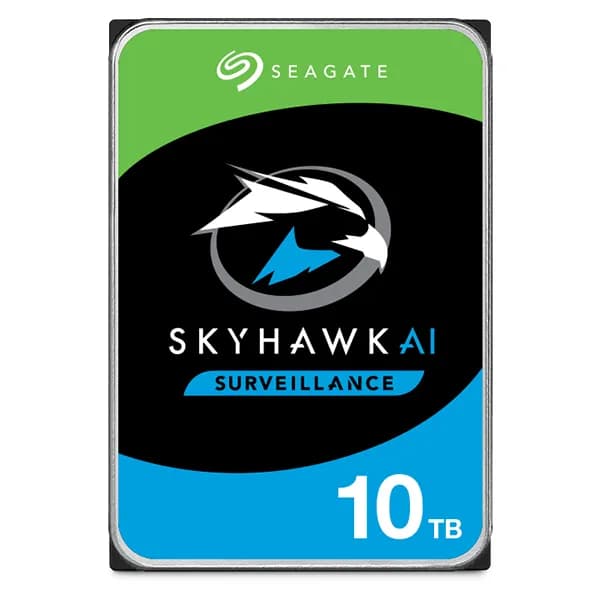 Seagate SkyHawk AI 3.5" 10 Tt, 7200 RPM, 256 MB, SATA III -kovalevy (valvontakäyttöön)