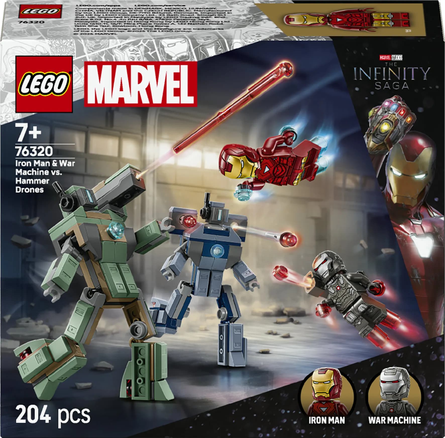 LEGO Marvel Iron Man ja Sotakone vastaan Hammer-dronet 76320