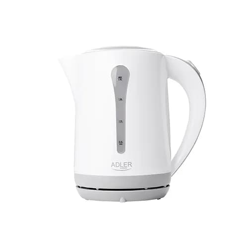 Adler AD 1244 -vedenkeitin, 2,5 l, 2200 W, valkoinen