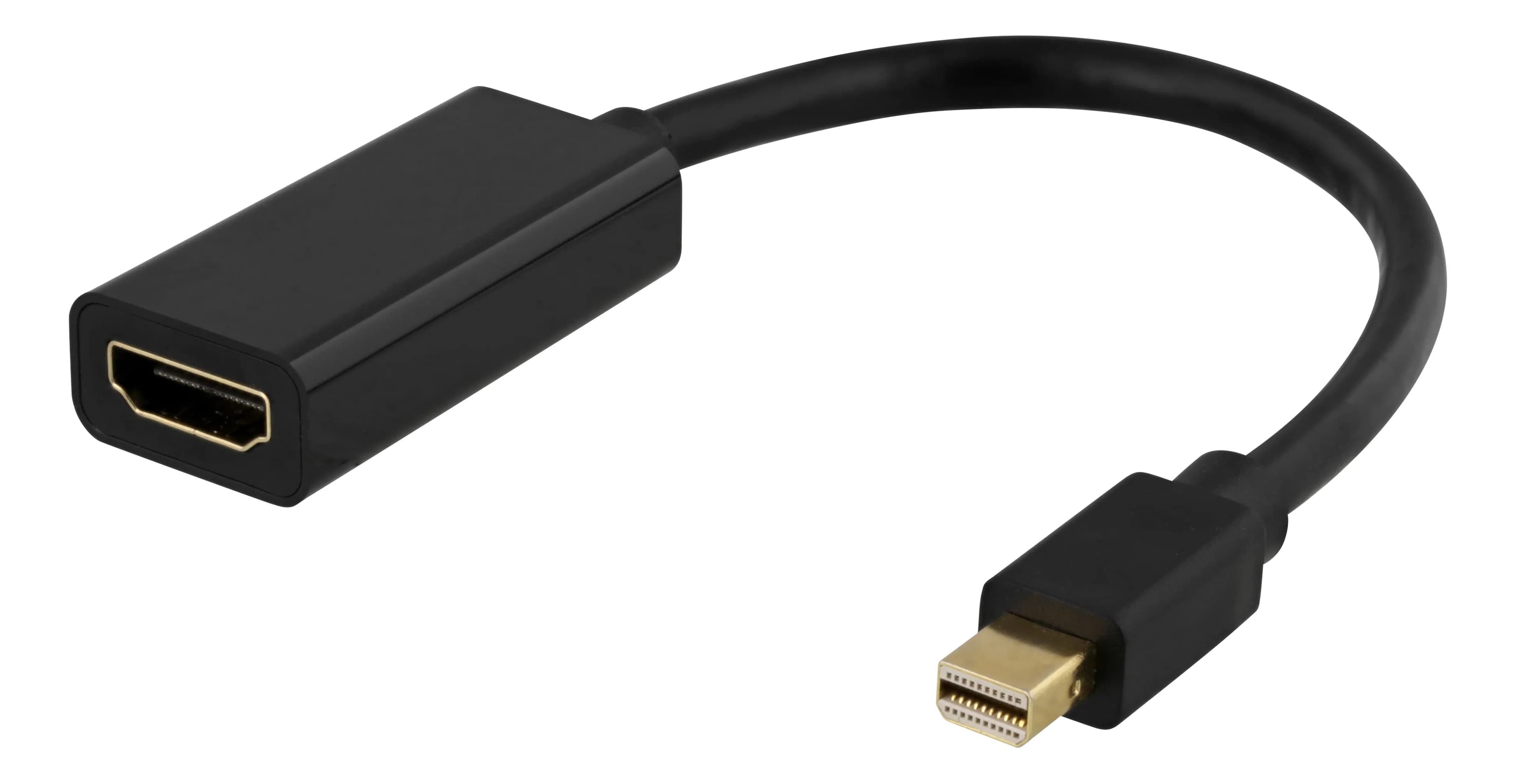 Deltaco  mini DisplayPort – HDMI -adapteri, Musta