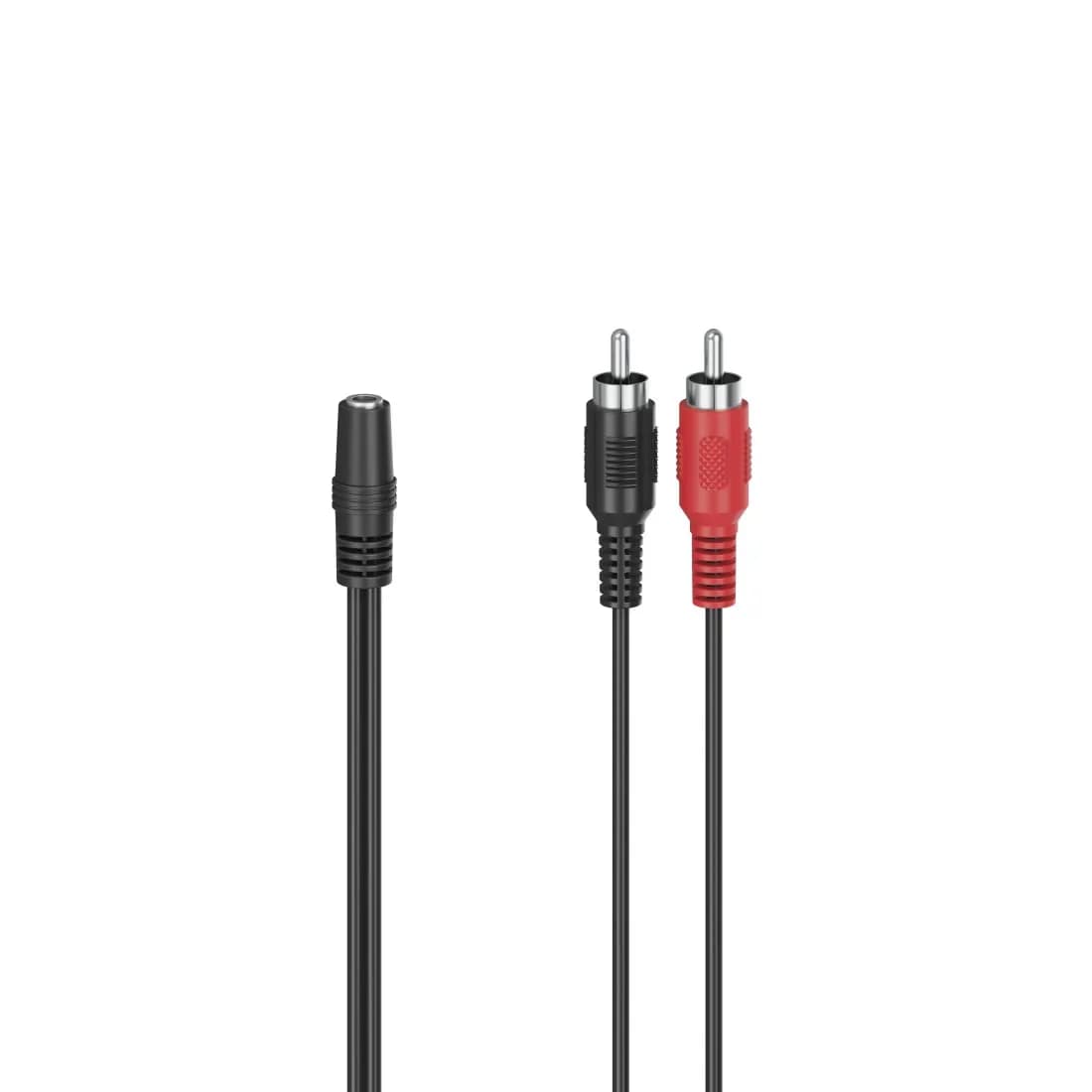 Hama 3,5 mm – 2x RCA -audiokaapeli, 0,1 m, musta/punainen