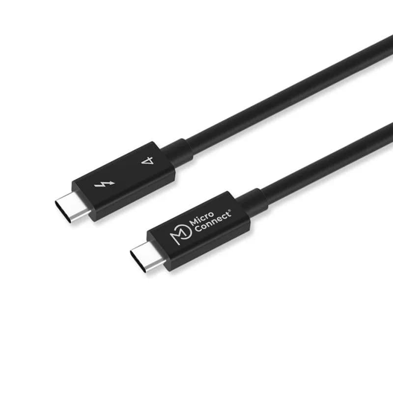 MicroConnect Thunderbolt 4 -kaapeli, jossa 8K, 1 m, musta