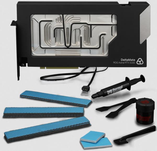Thermal Grizzly DeltaMate ROG Astral RTX 5090, GPU-vesiblokki, musta