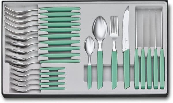 Victorinox Swiss Modern Aterinsarja 24 kappaletta - Mintunvihreä