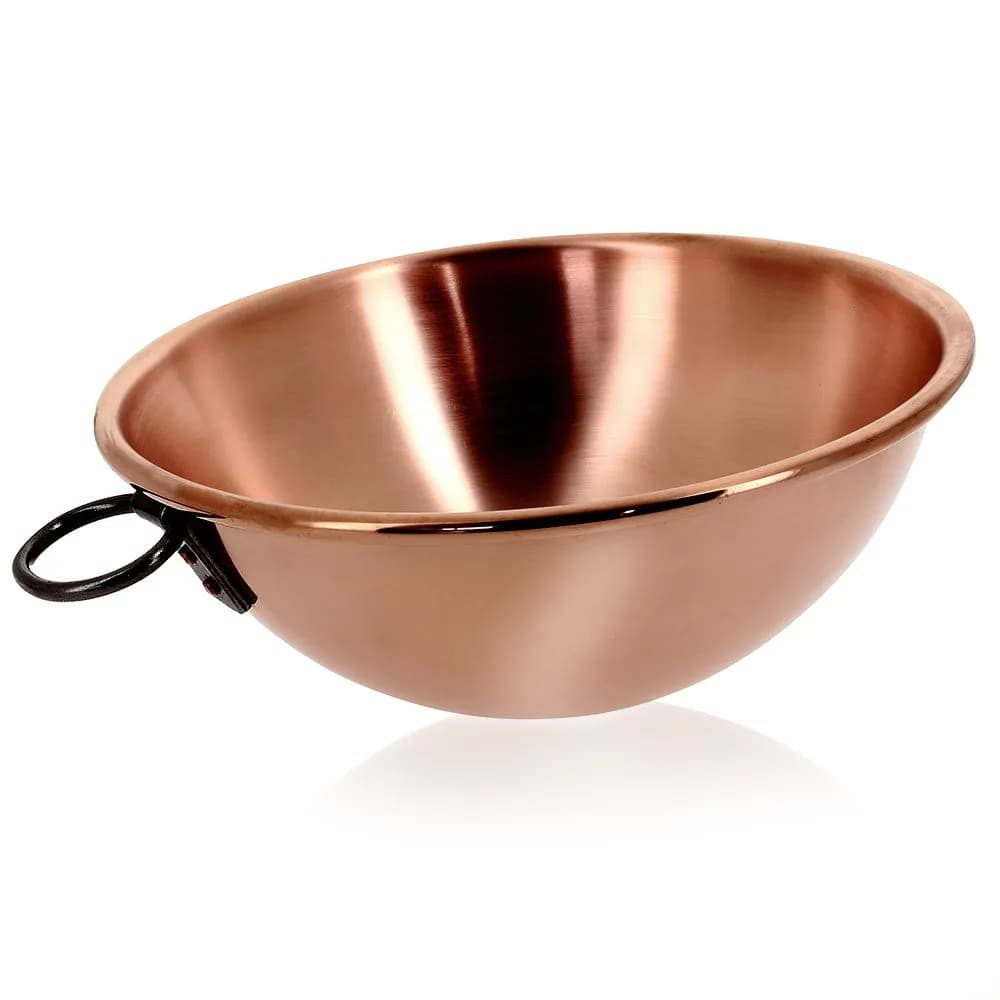 De Buyer Inocuivre kuparinen valkuaiskulho rengaskahvalla (26 cm, 4,5 l)