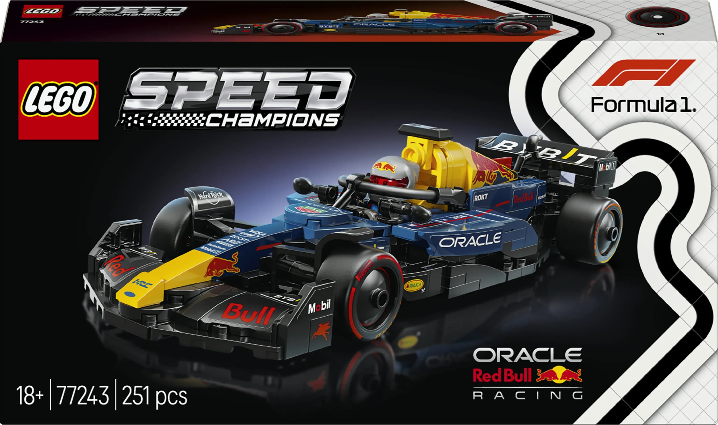 LEGO Speed Champions Oracle Red Bull Racing RB20 F1 kilpa-auto 77243