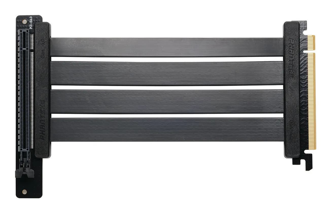 Phanteks Flat Line -näytönohjaimen riser-kaapeli, PCIe 4.0, 220 mm