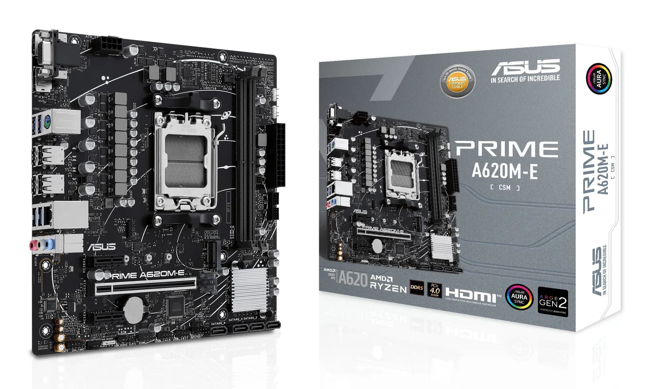 Asus PRIME A620M-E-CSM AM5 mATX -emolevy