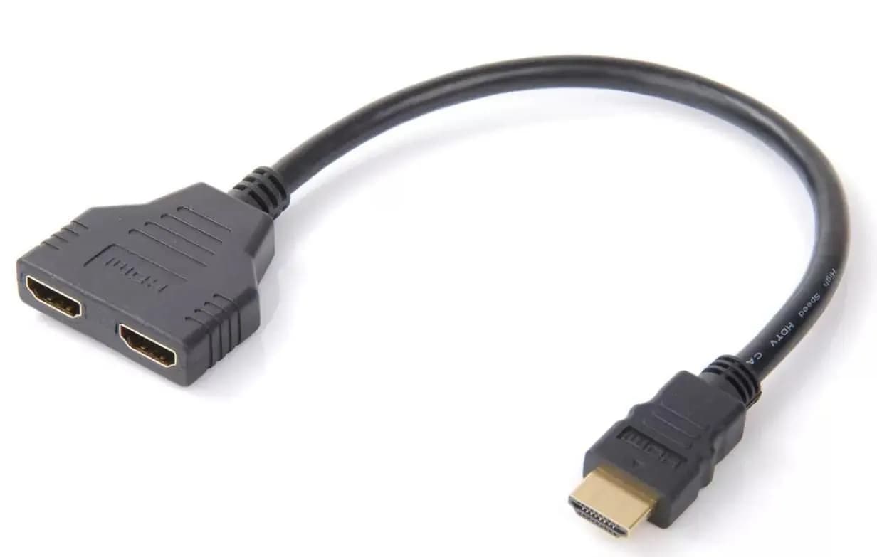 MicroConnect HDMI Y-Splitter Cable -adapteri, Musta