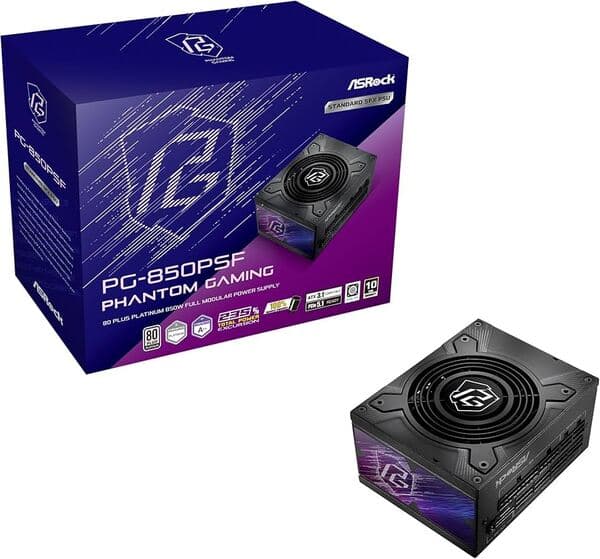 ASRock Phantom Gaming PG-850PSF 850W -virtalähde, 80 Plus Platinum