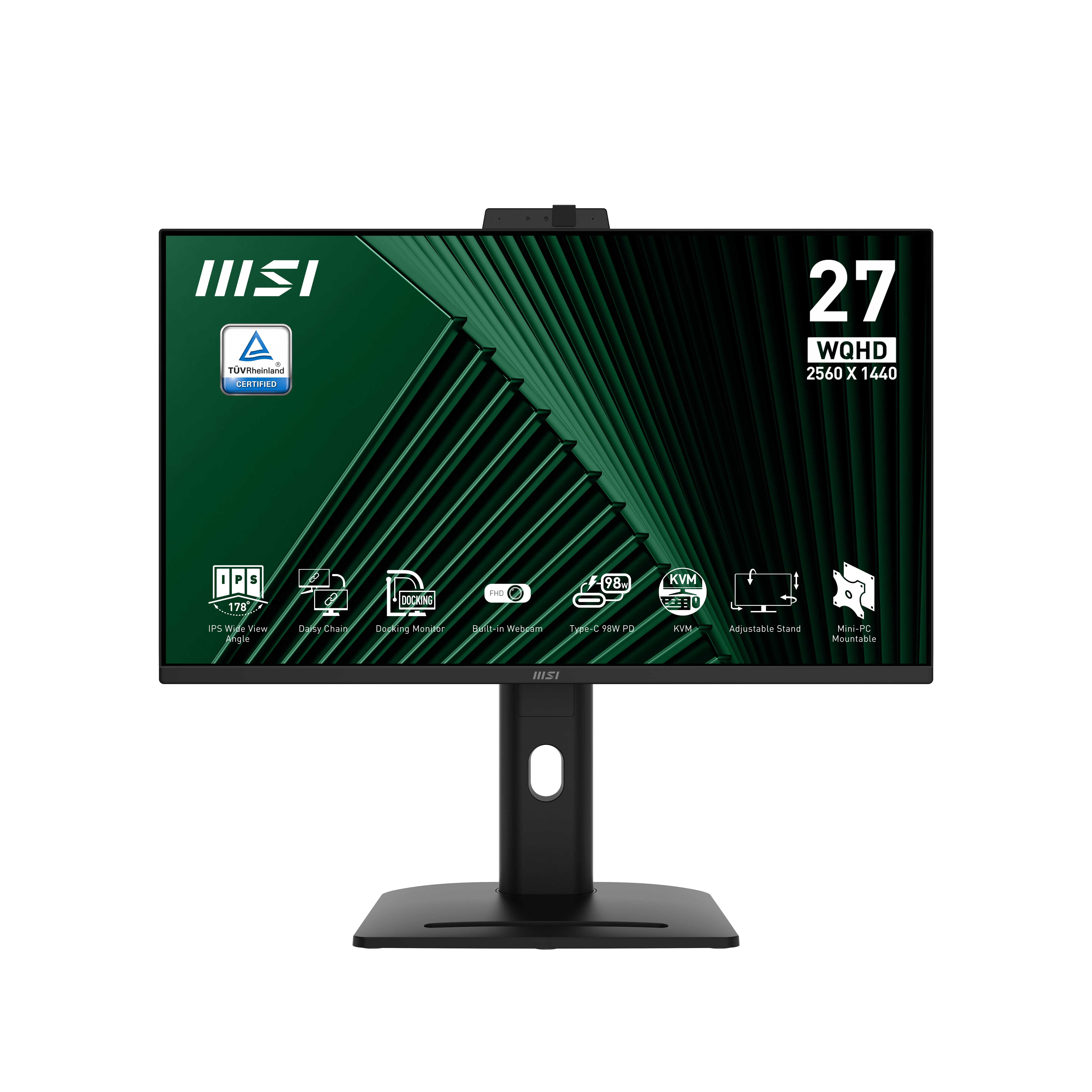 MSI PRO MP275QPDG 27" QHD, IPS -näyttö, USB-C hub