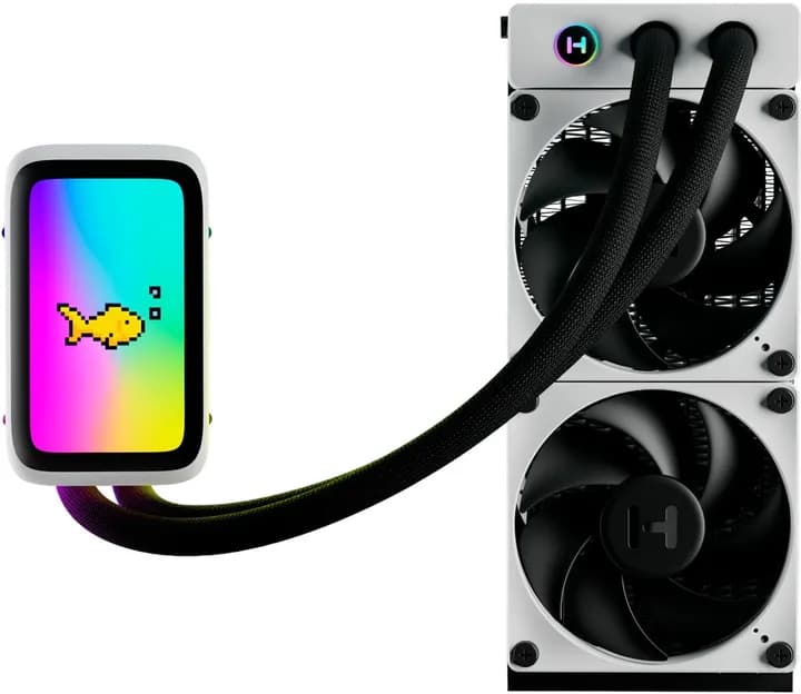 HYTE THICC Q60 240mm ARGB -nestejäähdytin, Black/White