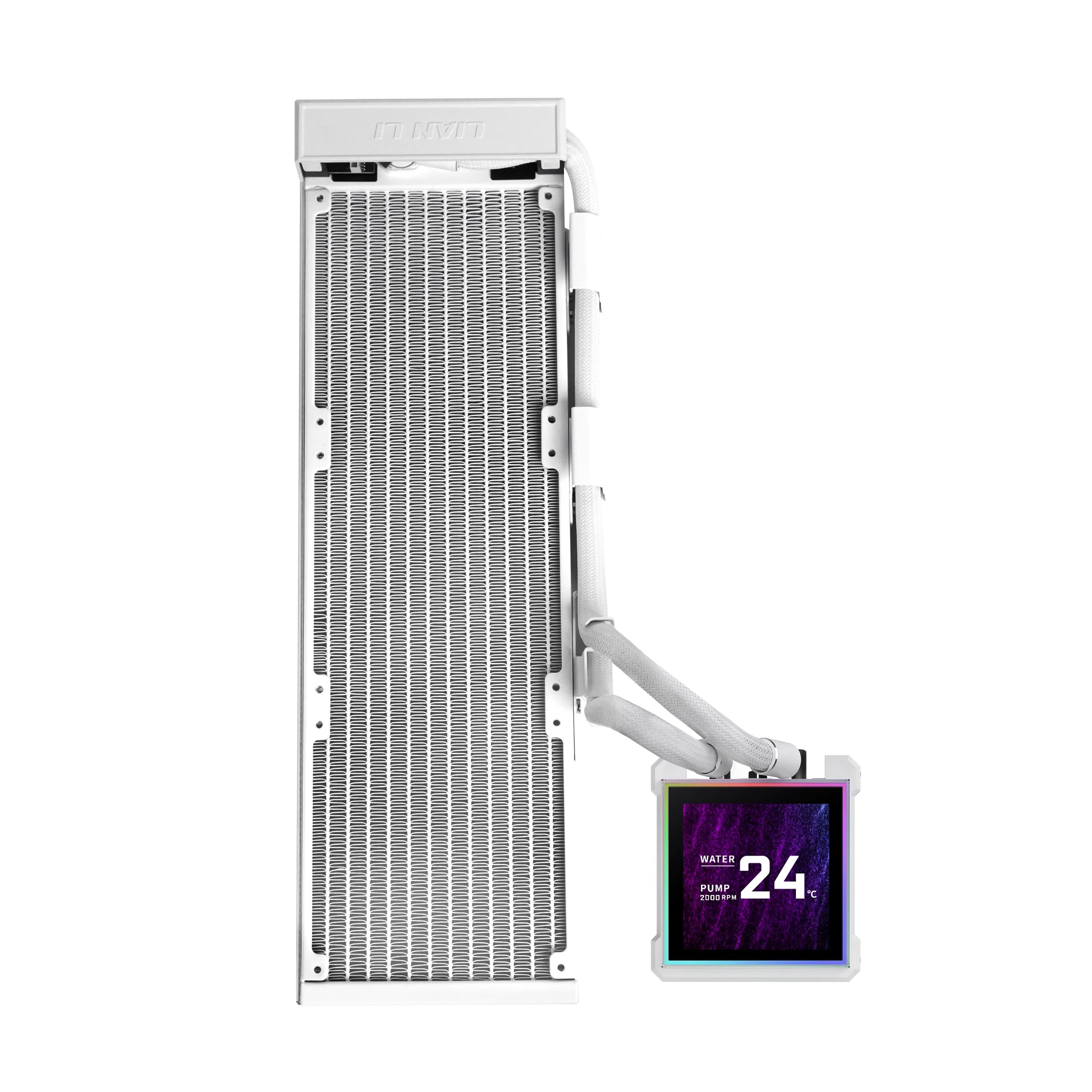 Lian Li HydroShift II LCD-S 360mm -nestejäähdytin, valkoinen