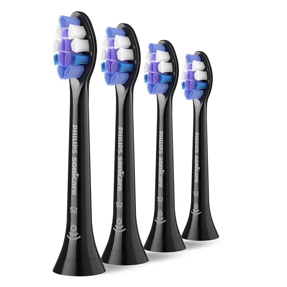 Philips Sonicare S2 Sensitive -vaihtopäät, 4 kappaletta, musta