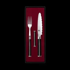 KAI Shun Cutlery  3-pcs. Fork, Knife, Knife Rest