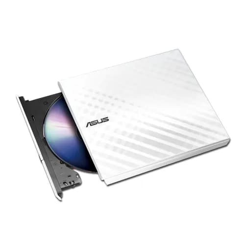 ASUS SDRW-08D2S-U LITE, ohut ulkoinen DVD-kirjoitin, USB 2.0, valkoinen