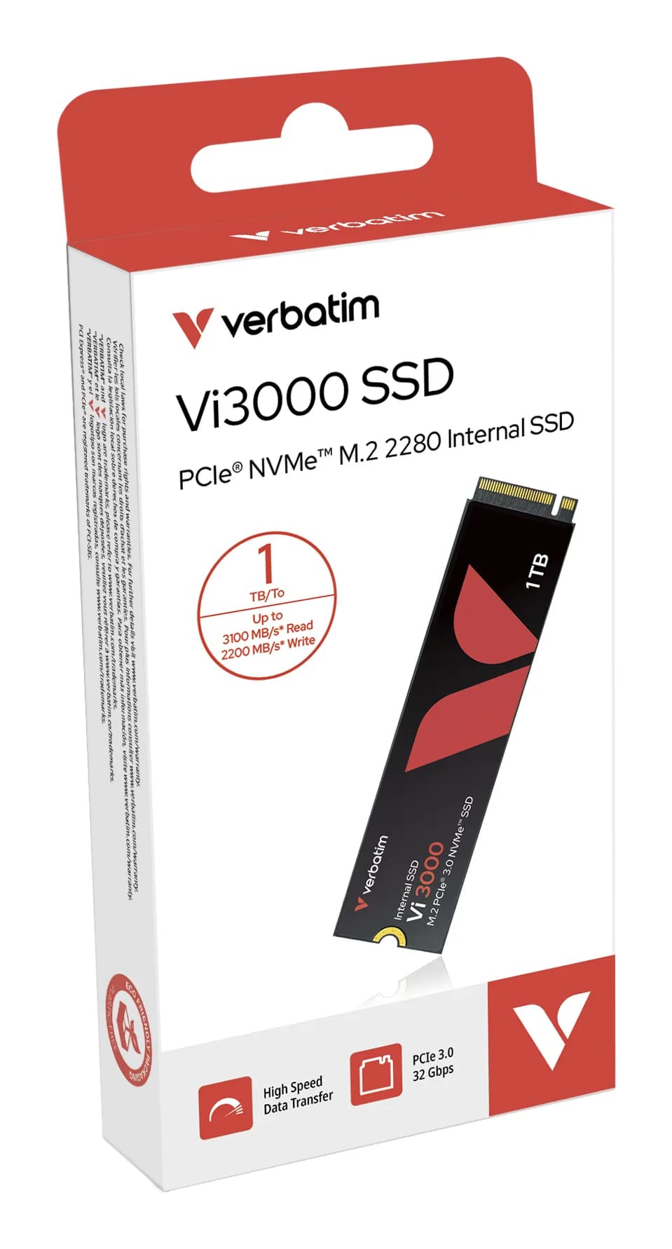 Verbatim Vi3000 1 Tt M.2 PCIe 3.0 NVMe -SSD-levy