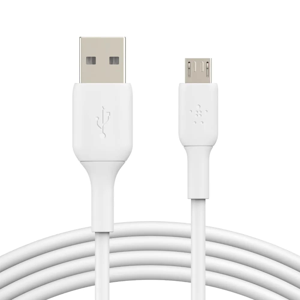 Belkin BoostCharge USB-A – Micro-USB -kaapeli, 1 m, valkoinen