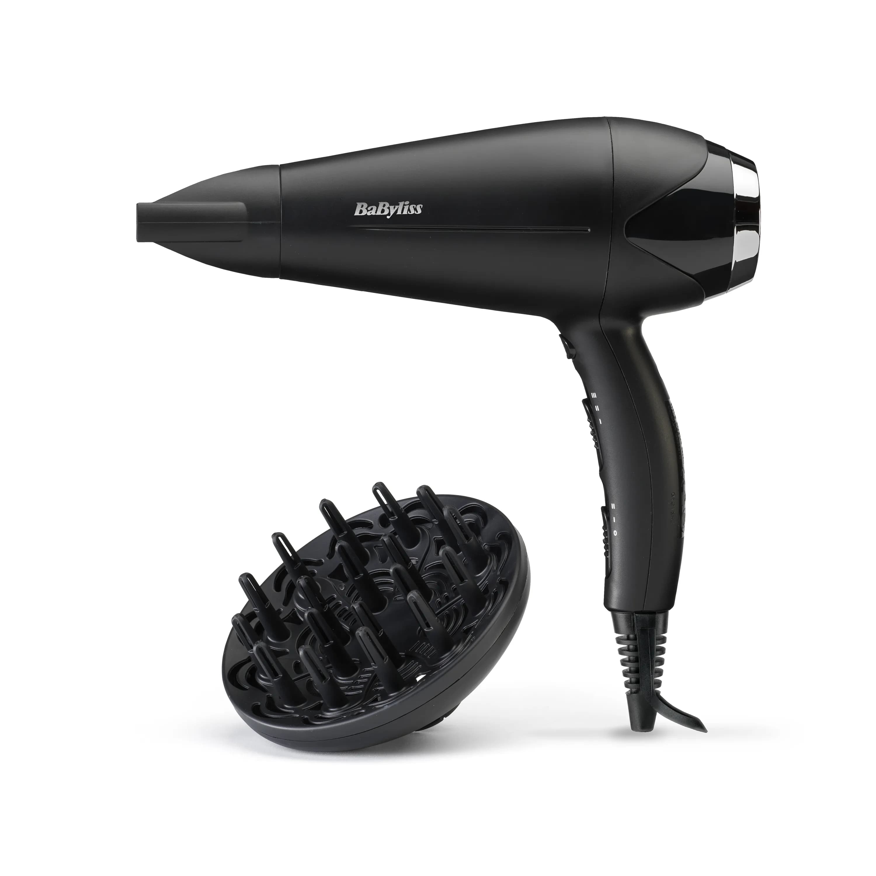 BaByliss D572DE Turbo Smooth 2200, 2200 W -hiustenkuivaaja, musta