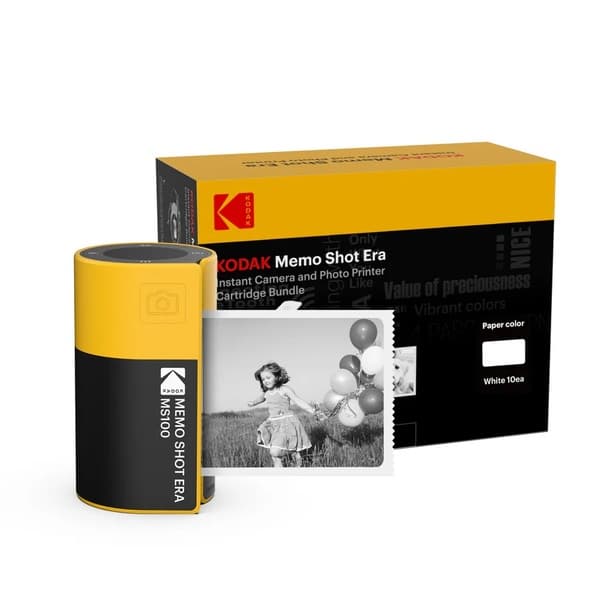 KODAK Instant Camera Memo Shot MS100 Yellow Bundle