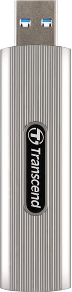 Transcend ESD320A 2 Tt USB 3.2 Gen 2 (USB-A) -ulkoinen SSD, kannettava, laitteistosalaus, salasanasuojaus, harmaa