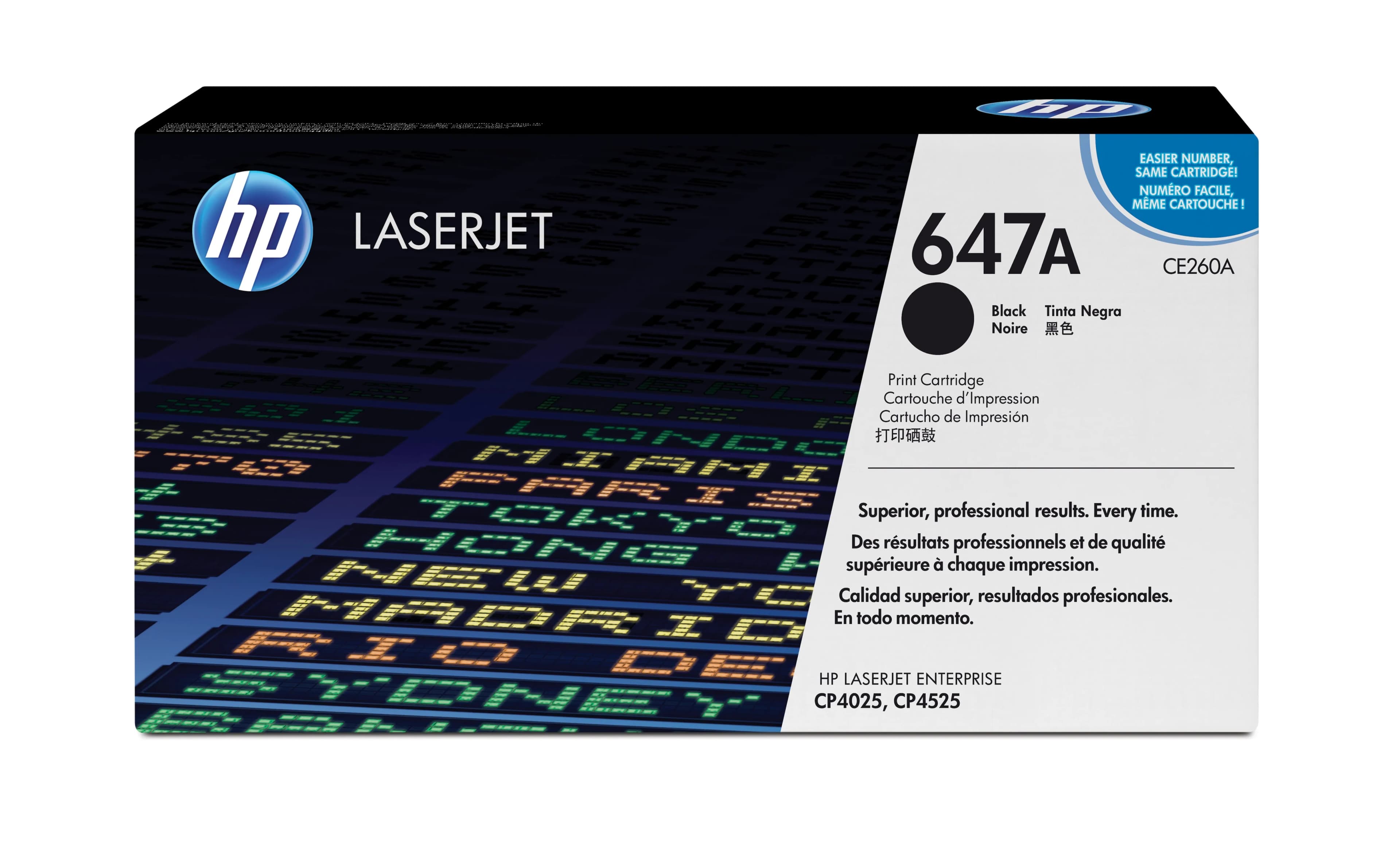 HP 647A CE260A-laservärikasetti, musta