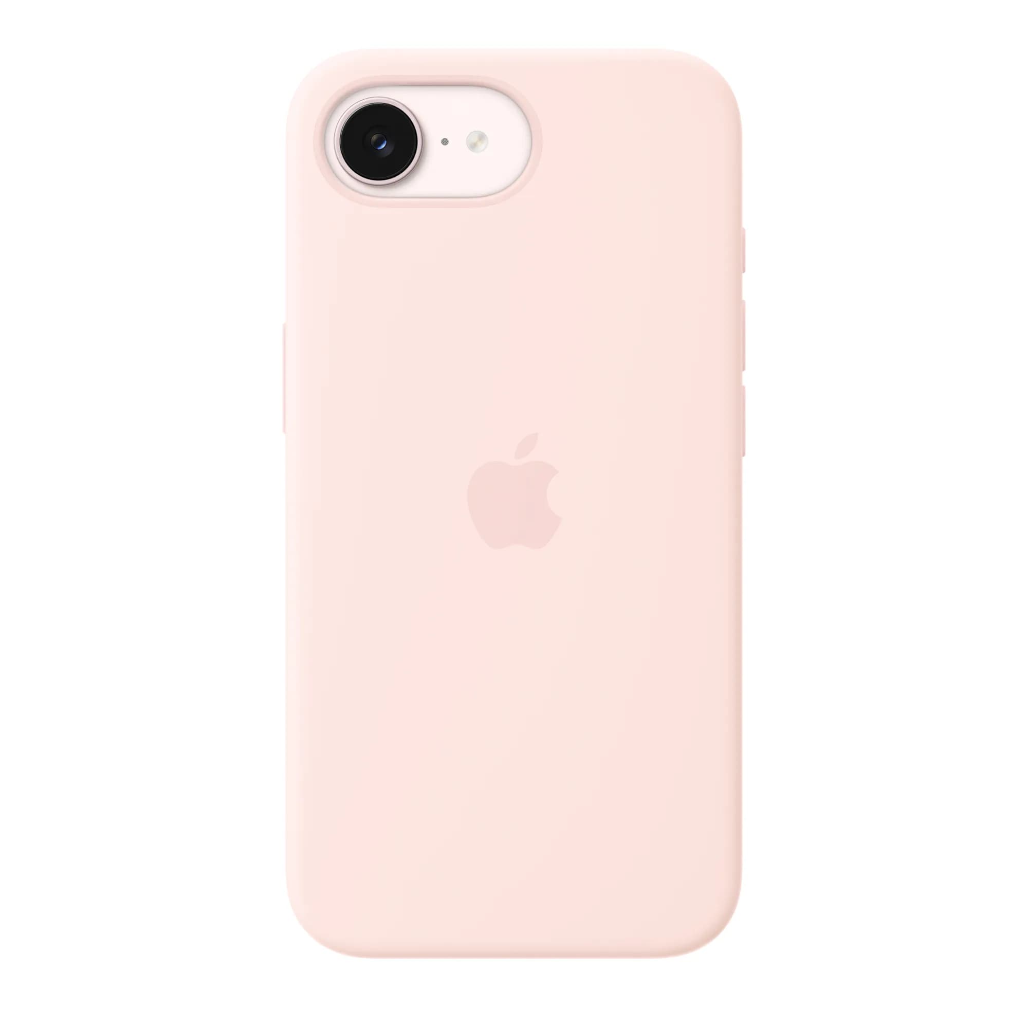 Apple iPhone 17e -silikonikuori magsafella, Pehmeä vaaleanpunainen