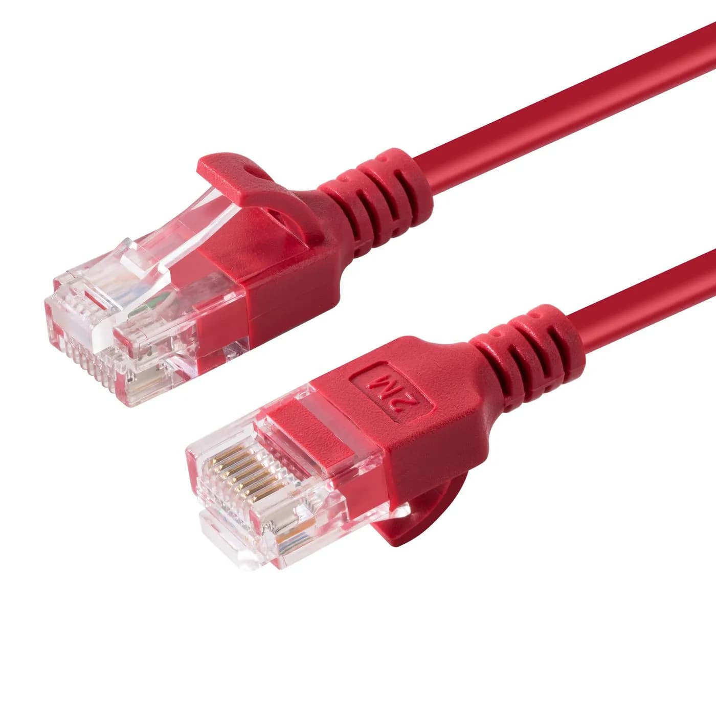 MicroConnect Cat6a U/UTP RJ45 1m -verkkokaapeli, punainen