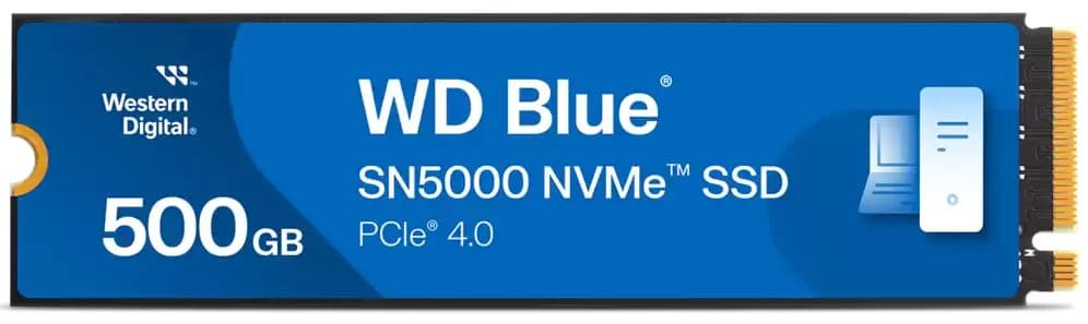 WD Blue SN5000 500 Gt M.2 PCIe 4.0 NVMe -SSD-levy