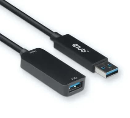 Club 3D CAC-1411 aktiivinen USB 3.2 Gen 2 USB-A -jatkokaapeli, 5 m, musta