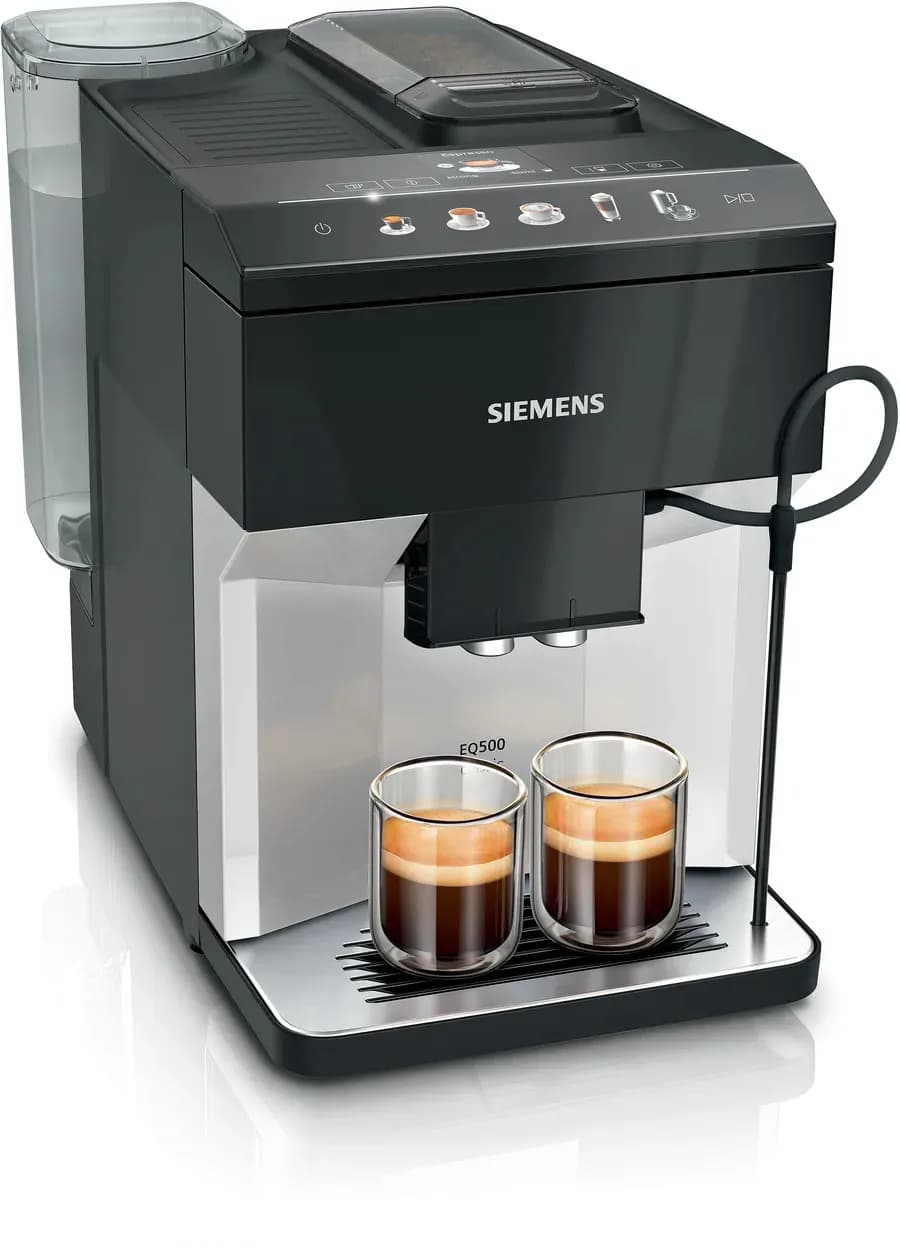 Siemens EQ.500 Classic Connect TP511R01 -täysautomaattinen espressokone, musta, hopea