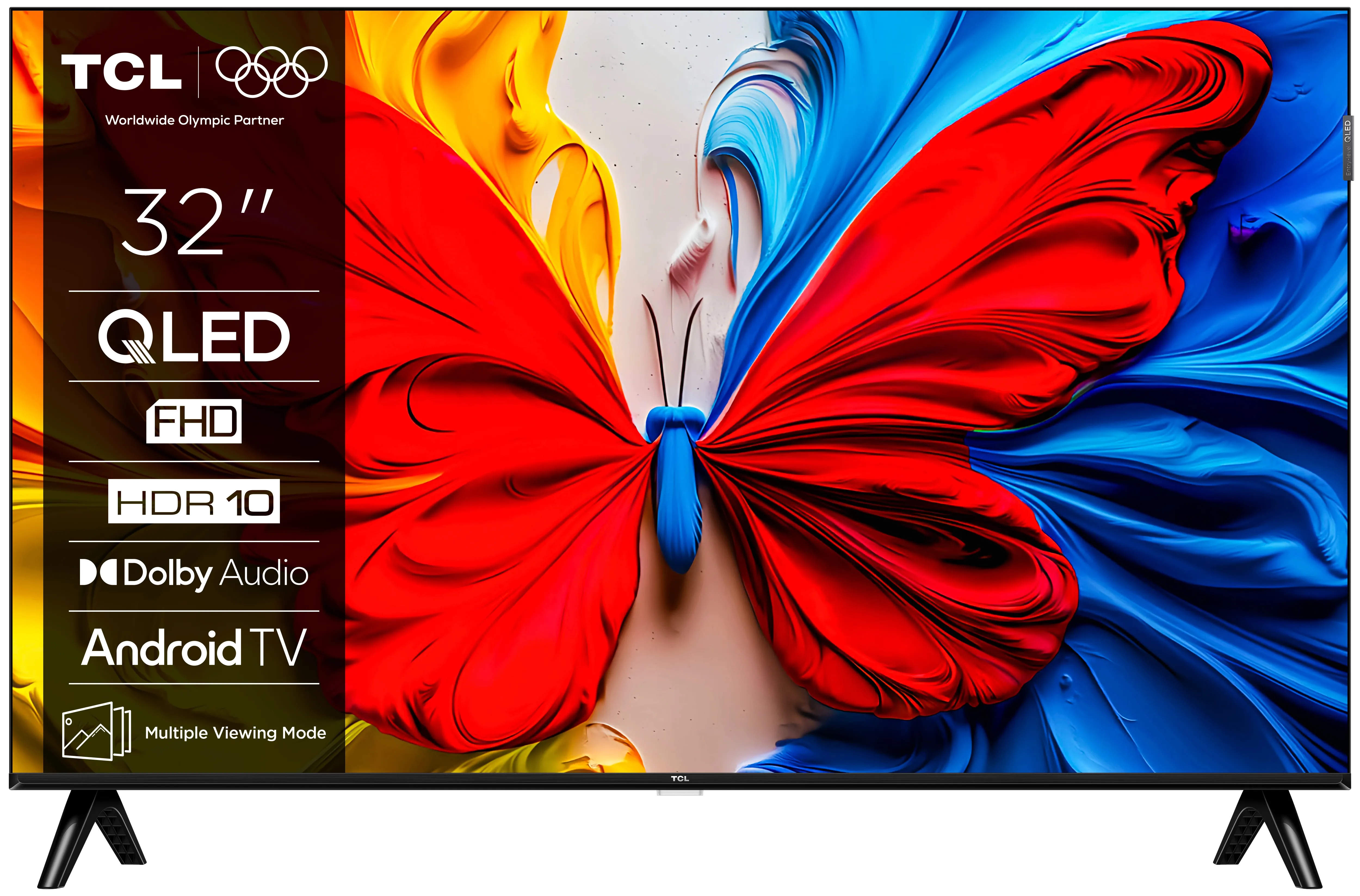 TCL 32S5K 32" Full HD QLED Android TV, 60 Hz, HDR10, HLG