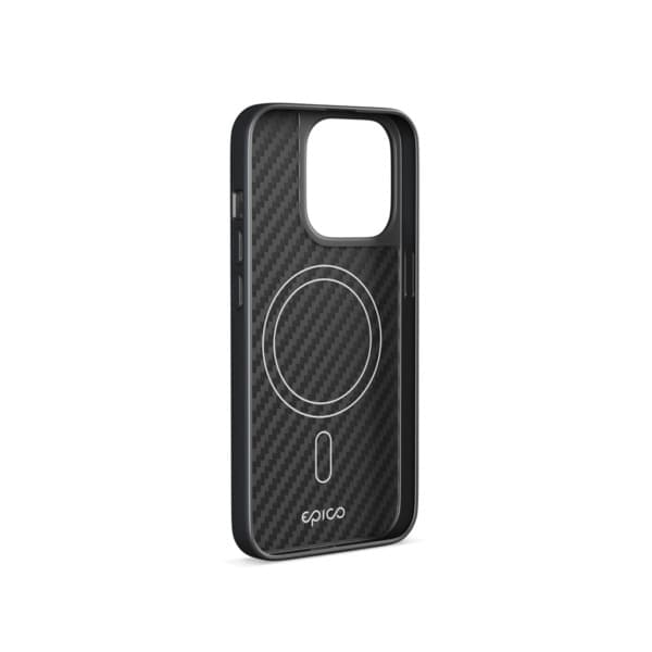 Epico Mag+ Hybrid Carbon, iPhone 15 -suojakuori, Musta