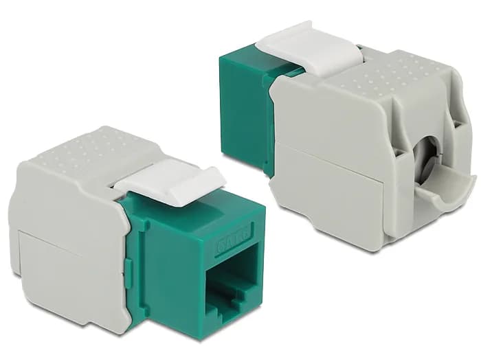 DELOCK Keystone-modul RJ45-kontakt > LSA Cat.6 UTP grön