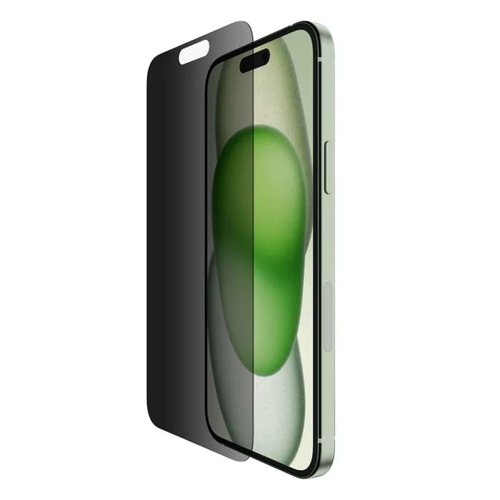Belkin TemperedGlass Privacy Treated Screen Protector for iPhone 15 Plus