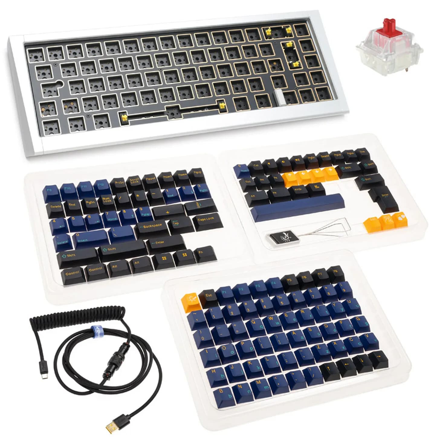 Ducky Outlaw 65 Barebone -mekaaninen pelinäppäimistö, hopea
