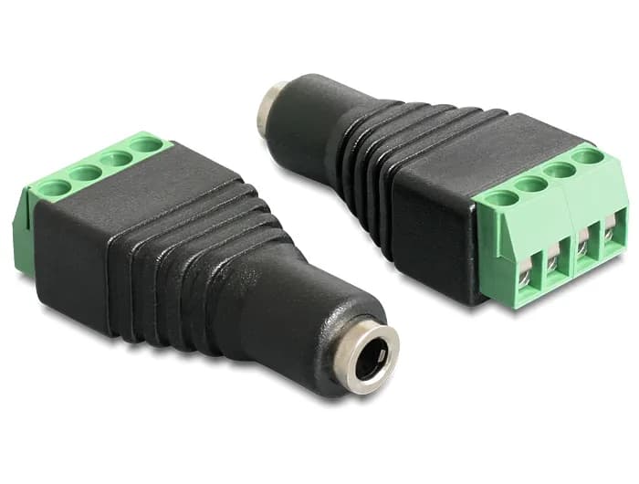 DeLOCK sovitin, 3,5mm stereo na - 4-pin riviliitin, musta