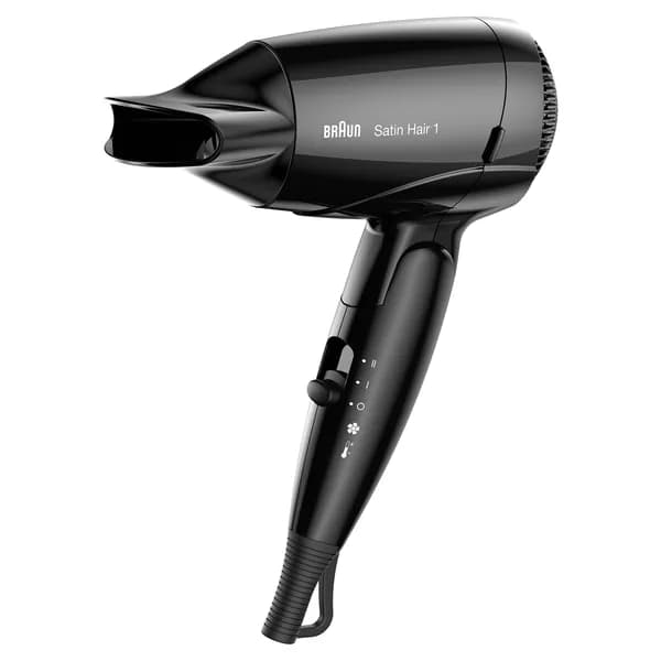 Braun Satin Hair 1 Style & Go HD130, 1200 W -hiustenkuivaaja, musta