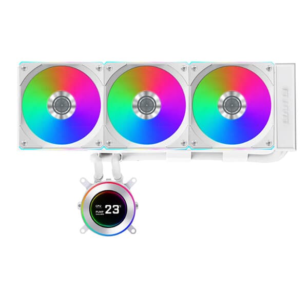 Lian Li Hydroshift II LCD-C 360CL 360mm ARGB -nestejäähdytin, valkoinen