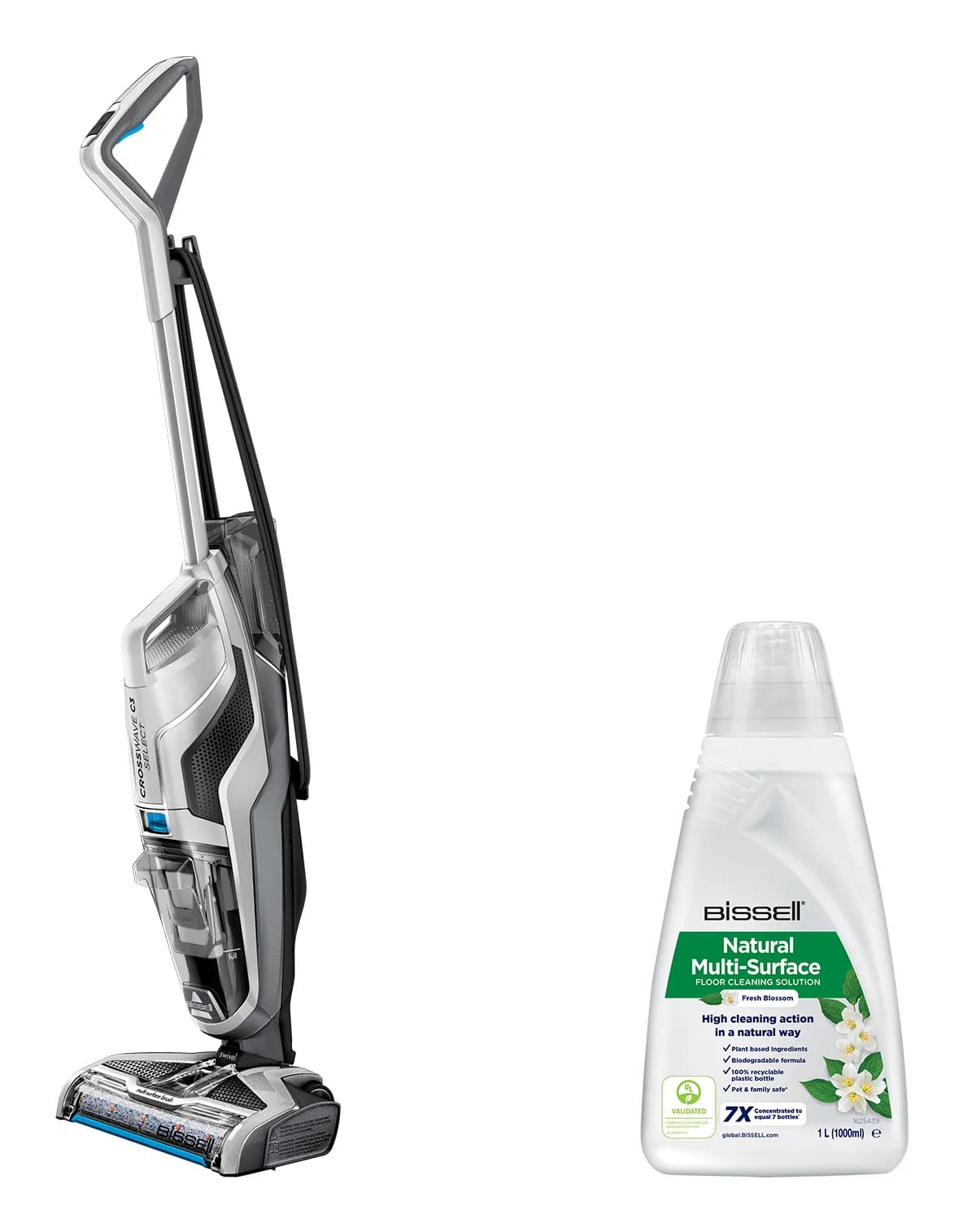 Bissell CrossWave C3 Select -märkä-kuivaimuri 0.62 L 560 W pussiton, musta/sininen/titaani