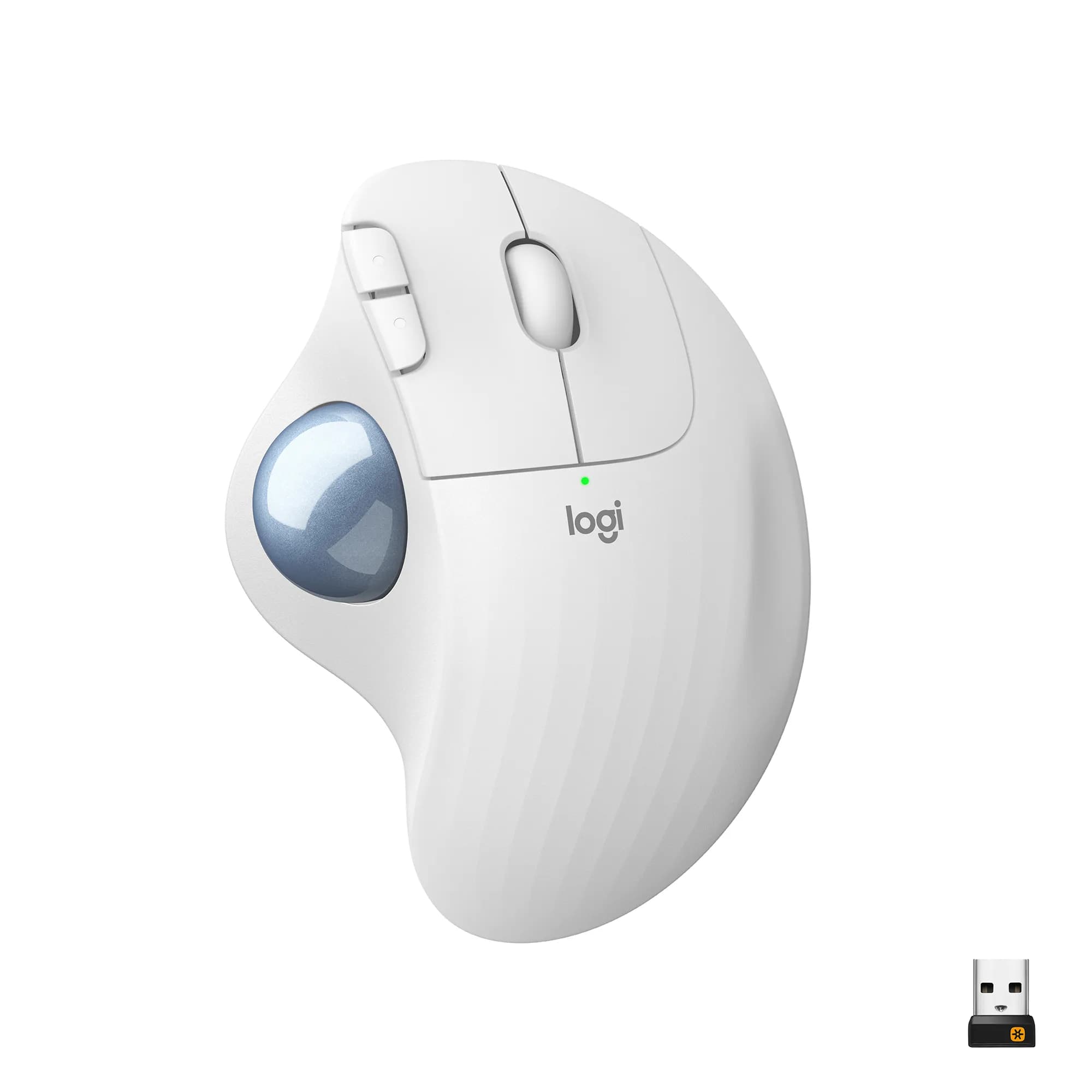 Logitech ERGO M575 -langaton ergonominen trackball-hiiri, valkoinen