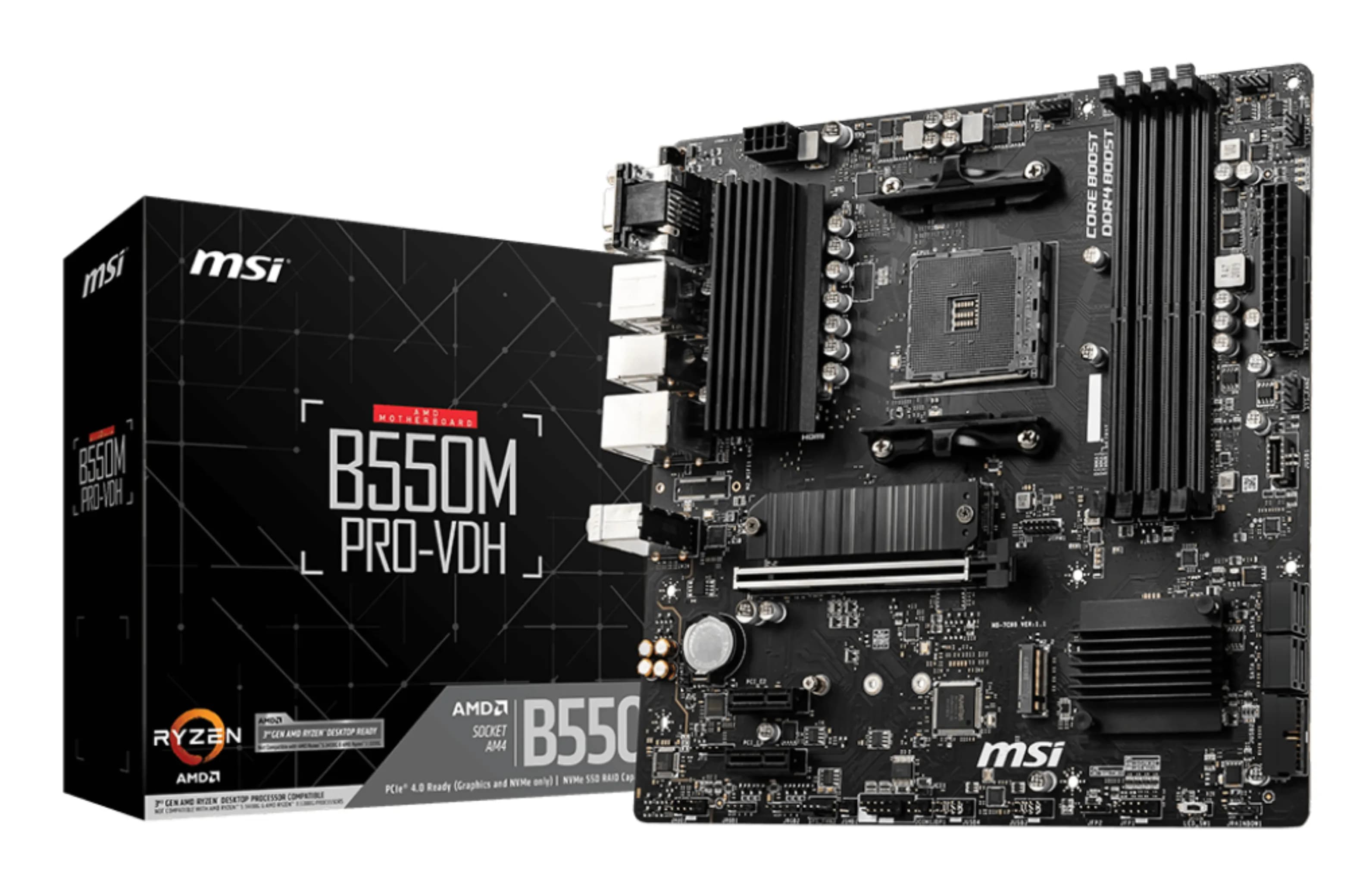 MSI B550M PRO-VDH AM4 mATX -emolevy