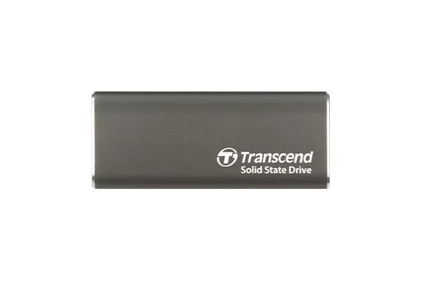 Transcend ESD265C 1 Tt USB 3.2 Gen 2 (USB-C) -ulkoinen SSD, kannettava, laitteistosalaus, salasanasuojaus, iskunkestävä, Iron Gray