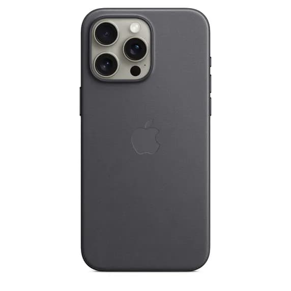 Apple iPhone 15 Pro Max, MagSafe -FineWoven-kuori, Musta