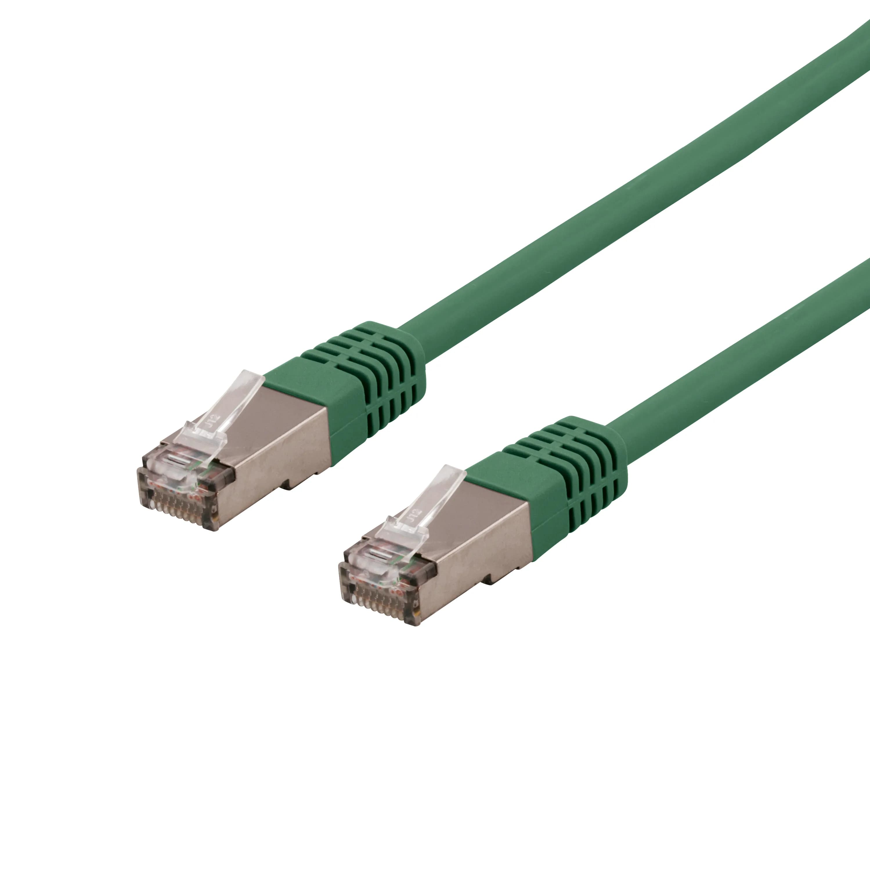 Deltaco Cat6 SFTP RJ45 1.5m -verkkokaapeli, vihreä