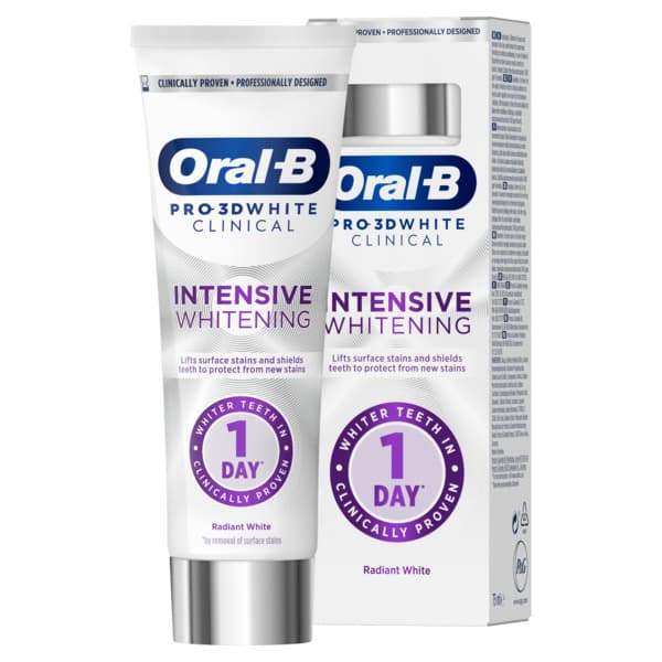 Oral-B Pro 3D White Clinical Intensive Whitening Radiant White -hammastahna 75 ml